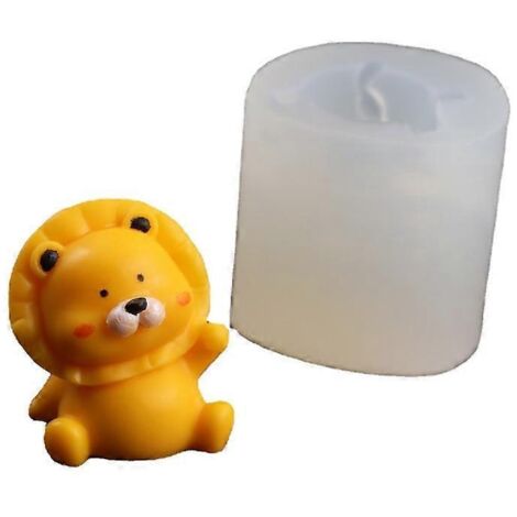 Moules en silicone 3D Lion pour la fabrication de bougies d'aromathérapie, gâteaux et chocolats, à faire soi-même (1/5)