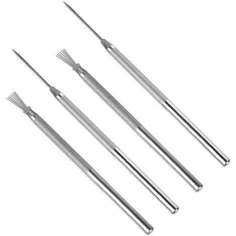 Ensemble de 4 outils de base pour la sculpture sur argile souple (aiguilles et outils auxiliaires). (1/5)