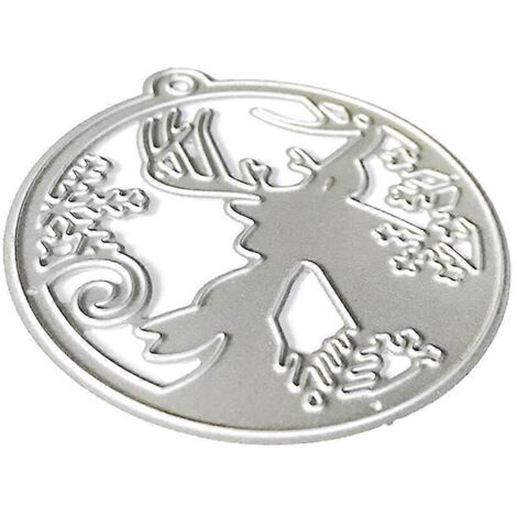 Pochoirs de découpe en métal pour étiquettes de Noël en forme de cerf, pour scrapbooking, album photo, tampons et gaufrage de cartes. (1/5)