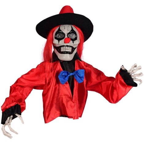 Panneau décoratif solaire à piquer en forme de clown d'Halloween pour intérieur (1/5)