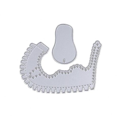 Matrices de découpe pour chaussures de bébé argentées - Fournitures pour la création de cartes de Thanksgiving à faire soi-même (1/5)