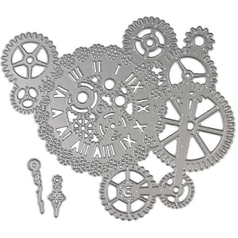 Matrices de découpe Steampunk, matrices d'engrenages, gabarit de gaufrage pour scrapbooking raffiné (1/5)