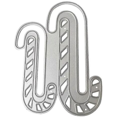 Pochoirs de découpe en métal en forme de béquille de Noël pour scrapbooking et décoration en relief (1/5)
