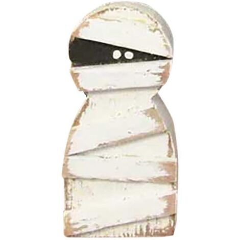 Décoration de momie en bois pour Halloween, bandage, cadavre vintage (1/5)