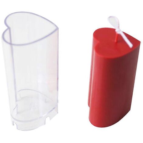 Moule à bougie géométrique en plastique acrylique, forme de colonne en forme de cœur, moule à bougie parfumée (1/5)
