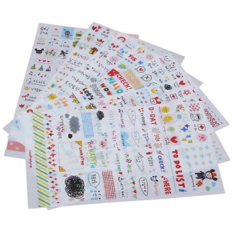 Calendrier de mode en 6 feuilles, autocollants pour scrapbooking, agenda, décoration (1/5)