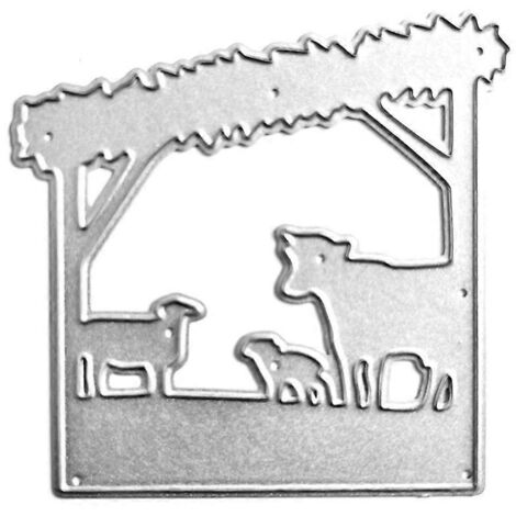 Gabarit de découpe en métal Cowshed pour scrapbooking, gaufrage de cartes, modèle d'album DIY (1/5)