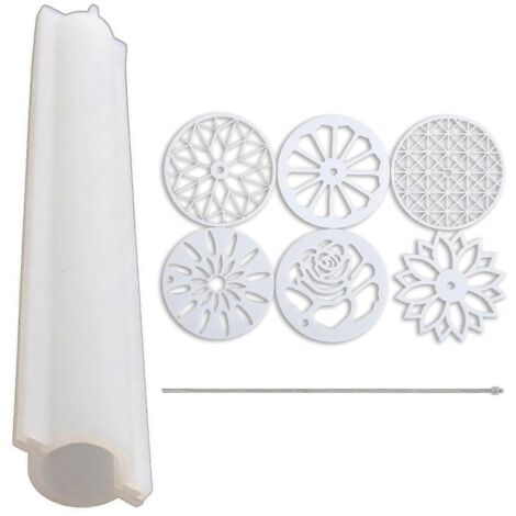 Ensemble d'outils pour la fabrication de savon, comprenant un moule à savon à tirage par pression, une tige en fer et un moule à colonne. Ce kit comprend une tige en fer et un moule à savon. (1/5)