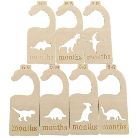 Fournitures pour nouveau-nés, séparateurs de placard pour bébé, organisateurs de vêtements en bois pour chambre d'enfant (1/5)