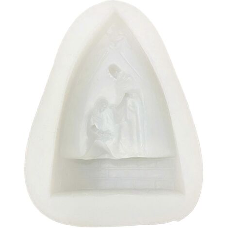 Moule en silicone religieux Jésus nouveau-né pour la fabrication de bougies et de savons artisanaux, idéal pour les loisirs créatifs. (1/5)
