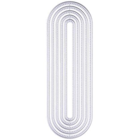 Matrices de découpe ovales emboîtables pour marque-pages, idéales pour la création de cartes et la décoration de journaux intimes.