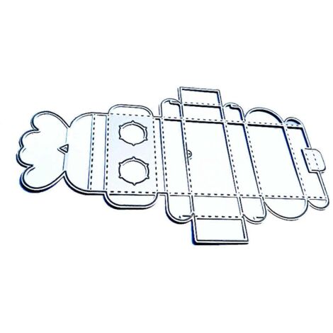 Matrices de découpe en métal à double trou pour boîtes à biscuits et gâteaux 3D, pochoir pliable pour bricolage, gaufrage, découpes et gabarit de scrapbooking (1/5)