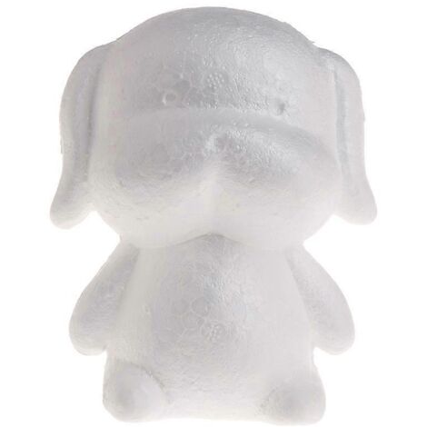 Boules de polystyrène blanc en forme de chien à modeler - Bricolages en polystyrène pour cadeaux de Noël à faire soi-même (1/5)