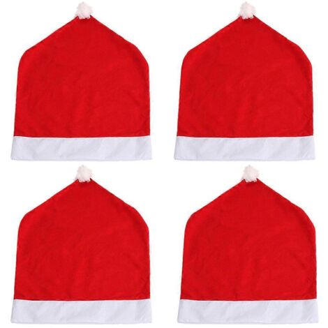 Lot de 4 housses de chaise non tissées, décoration de Noël pour chaises de salle à manger et dossier de chaise. (1/5)