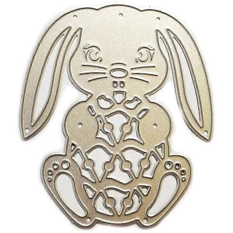 Gabarit de découpe pour lapin à longues oreilles, moule en acier au carbone, matrices de découpe, pochoirs, découpes (1/5)