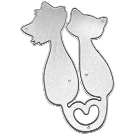 Matrice de découpe en métal « Chats amoureux » : un cadeau idéal pour les enfants, les adultes, les adolescents, les garçons et les filles. (1/5)