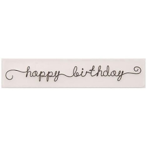 Gabarit de dossier de gaufrage en plastique pour scrapbooking, album photo et cartes à faire soi-même. Joyeux anniversaire (1/5)