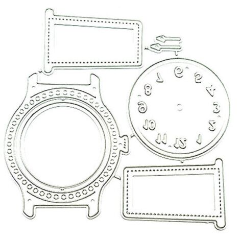 Matrices de découpe en acier au carbone pour montres ajourées, idéales pour le scrapbooking DIY. (1/5)