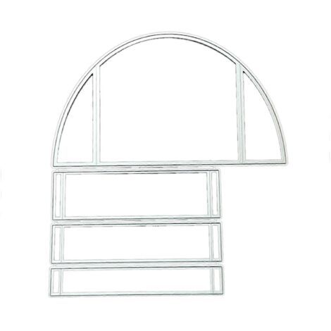 Matrices de découpe en métal demi-cercle pour scrapbooking, pochoirs et gaufrage de cartes à faire soi-même (1/5)