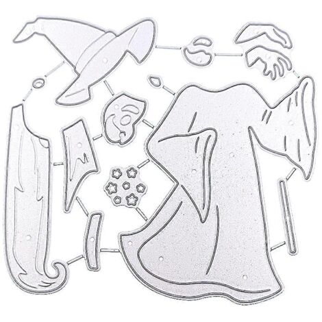 Découpes à l'emporte-pièce pour Halloween, bordure en métal à embosser, pour décoration DIY (1/5)