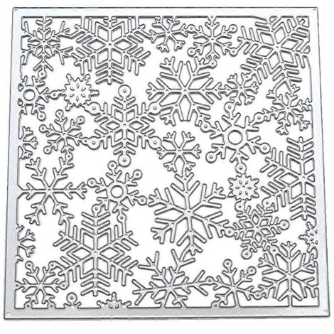 Pochoirs de découpe en métal Flocons de neige de Noël pour scrapbooking, cartes et loisirs créatifs - Moule à gaufrage (1/5)