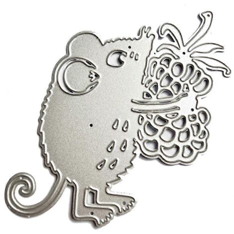 Matrices de découpe en métal en forme de souris pour scrapbooking, décoration et gaufrage de cartes. (1/5)