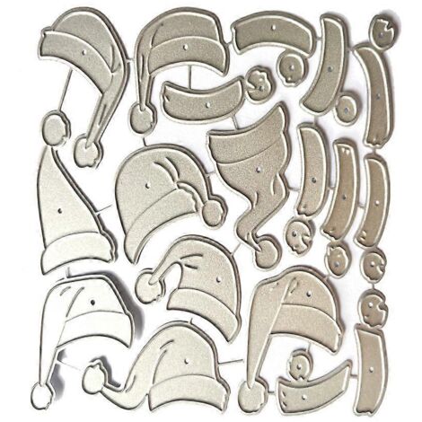 Matrices de découpe en métal, pochoir chapeau de Noël pour scrapbooking, gaufrage de cartes (1/5)