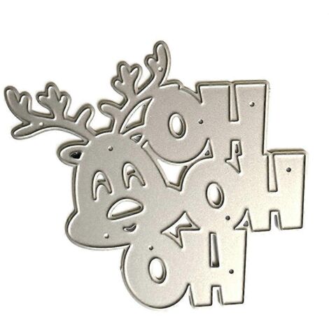 Matrices de découpe en métal « Ho Ho Ho » pour Noël, pochoirs, scrapbooking, cartes en papier, moules et décorations en relief (1/5)