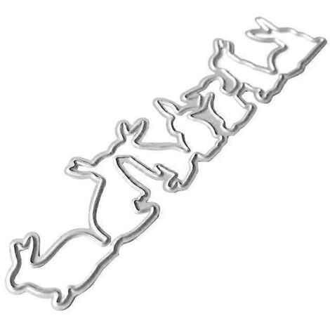 Pochoirs de découpe en métal Lapins pour scrapbooking, album DIY, tampon, carte en papier, gaufrage, décoration et loisirs créatifs (1/5)