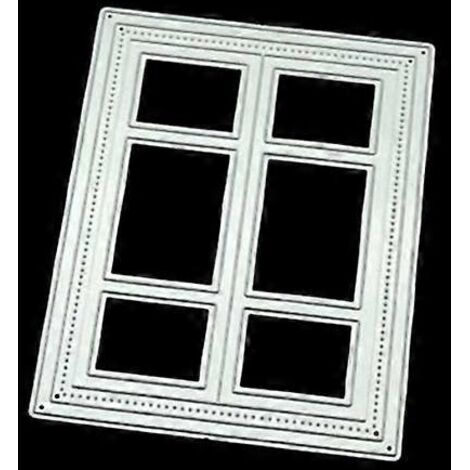 Matrice de découpe en métal pour fenêtre, idéale pour embellissements de scrapbooking, de journal intime et de carnets. (1/5)