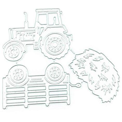 Matrices de découpe en métal pour paille de tracteur, gabarit en relief, découpes à faire soi-même, loisirs créatifs (1/5)