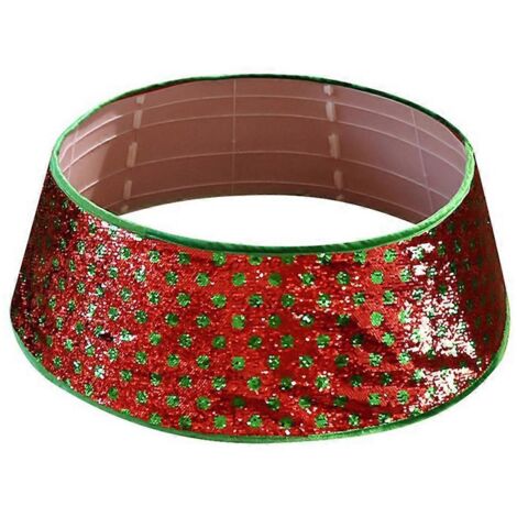 Collier de sapin de Noël à paillettes de 76 cm (30 pouces) - Jupe de sapin de Noël avec anneau de protection (1/5)