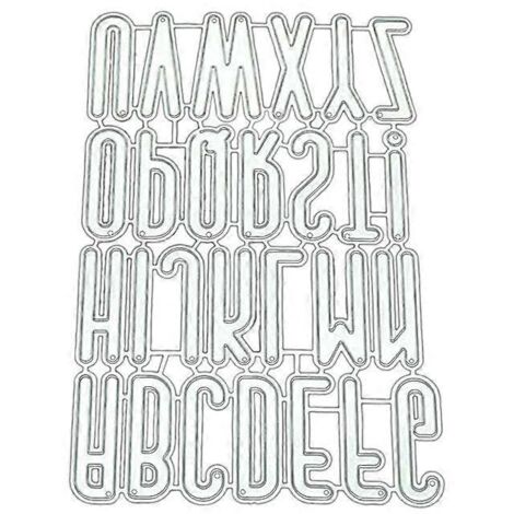 Matrices de découpe en métal 3D alphabet pour scrapbooking et décoration photo DIY (1/5)