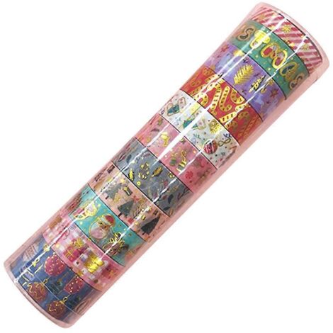Ensemble de 11 rouleaux de rubans adhésifs décoratifs Washi Tapes, sur le thème de Noël (1/5)