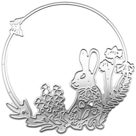 Pochoir de découpe en métal Couronne de lapin pour scrapbooking, album DIY, tampon, papier, carte pour cartes de vœux faites main, gaufrage, décoration, projets artisanaux (1/5)