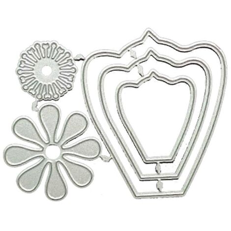 Matrices de découpe de fleurs - Gabarit pour la création de cartes décoratives de Noël et d'anniversaire (1/5)