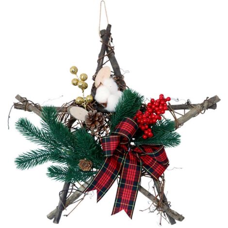Couronne de Noël à suspendre au mur - Décorations de Noël - Couronne (1/5)