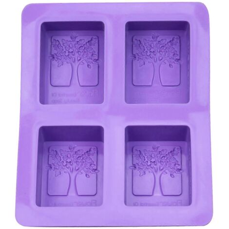 Moule à savon en silicone à 4 cavités, moule à glaçons et à bonbons, outils de décoration de cuisine (1/5)
