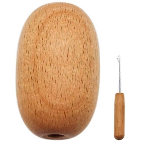 Œuf à repriser avec découseur en bois, fournitures de reprise pour vêtements (1/5)