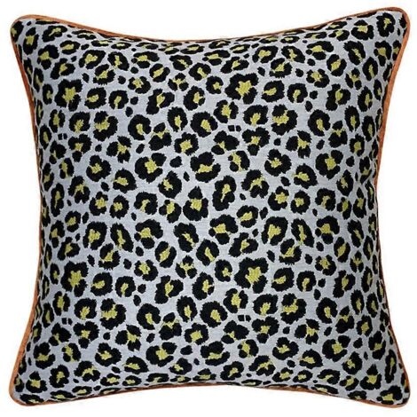 Housse de coussin carrée à motif léopard pour lit, canapé, chambre, salon, bureau, 45 x 45 cm (1/5)