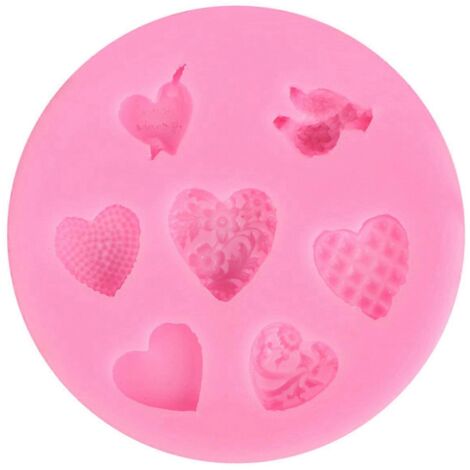 Moule en silicone sur le thème de la Saint-Valentin pour la décoration de gâteaux créatifs en forme de cœur et de chocolat (1/5)