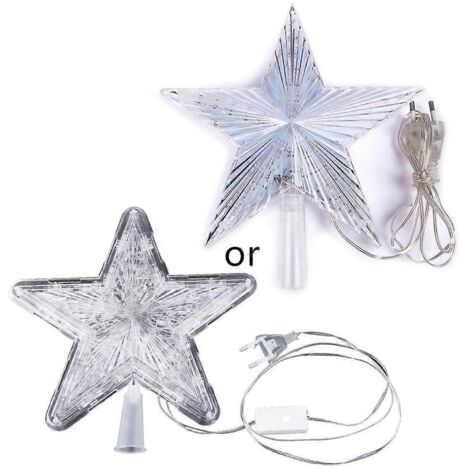 Étoile de Noël décorative pour sapin, lumière chaude, décoration lumineuse extérieure (1/5)