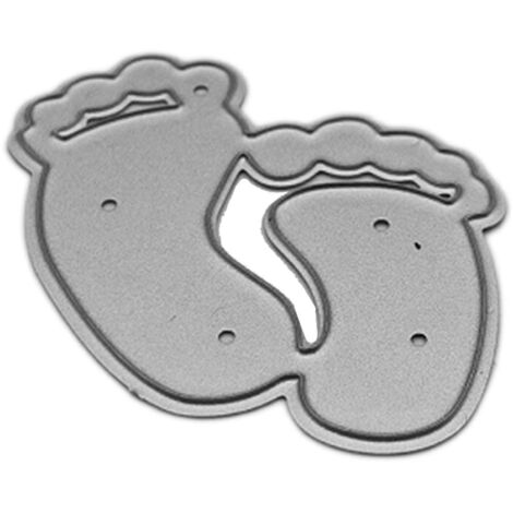 Pochoirs en métal pour empreintes de pieds de bébé, outil de gaufrage pour scrapbooking et cartes, moule pour album photo. (1/5)
