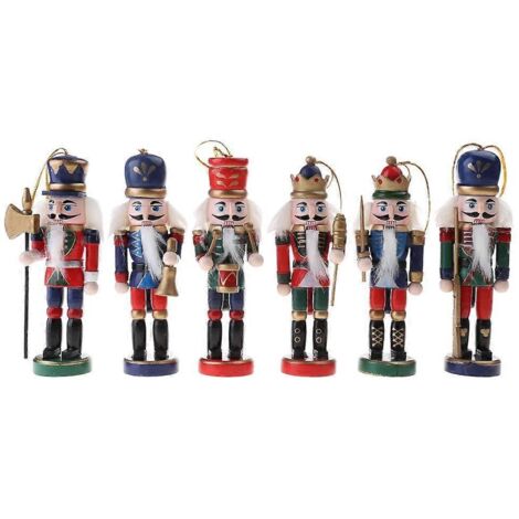 Pendentifs Casse-Noisette Soldat de Noël, décorations pour sapin de Noël, cadeau de Nouvel An, maison (1/5)