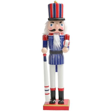 Casse-noisette en bois de 38 cm, figurine de soldat athlète, jouet pour la maison (1/5)