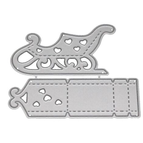 Matrices de découpe en métal pour traîneau de Noël, pochoir, scrapbooking, tampon en papier, voiture (1/5)