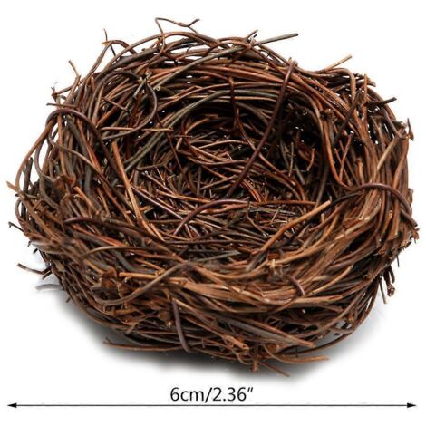 Nichoir à oiseaux fait main en vigne brune, décoration de Noël artisanale et naturelle. (1/5)