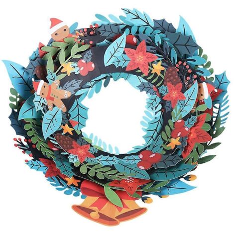 Couronne de Noël en papier faite main, cadeau pour la famille, les amis et les voisins (1/5)