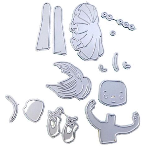 Pochoir de découpe en métal « Fille dansante » pour scrapbooking, cartes et décoration en relief (1/5)