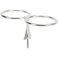 Porte-gobelet double anneau en acier inoxydable pour bateaux et camping-cars